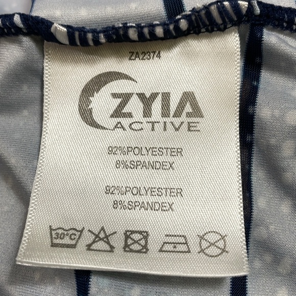 Zyia Active Women’s Tank Top Size Medium Blue White Green - Picture 11 of 11